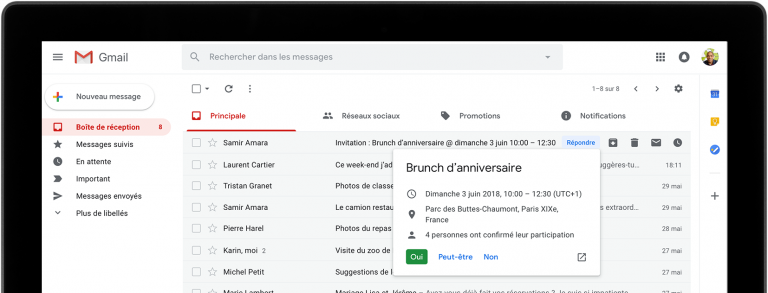 La nouvelle version de Gmail est disponible