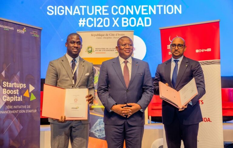 Transformation numérique dans les états : Signature d’un accord-cadre de coopération entre la BOAD et Côte d’Ivoire Innovation 20